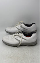 Load image into Gallery viewer, FootJoy Mens Contour Series White Gray Leather Golf Spikes Shoes Size 12M
