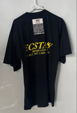 Load image into Gallery viewer, VVV The Brand Unisex Black Ecstasy Yellow Smiley Face Oversized T-Shirt Size S
