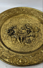 Load image into Gallery viewer, Home Decorative Embossed Brass Round Collector Plate From The Mid-20th Century
