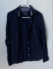 Load image into Gallery viewer, Tommy Hilfiger Womens Dark Blue Cotton Long Sleeve Button-Up Shirt Size XS
