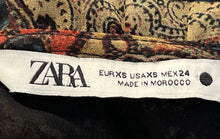 Load image into Gallery viewer, Zara Womens Multicolor Paisley Long Sleeve Button Front Mini Dress Size XS
