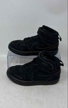 Load image into Gallery viewer, Nike Kids Court Borough Mid 2 Black Mid Top Hook &amp; Loop Sneaker Shoes Size 11C
