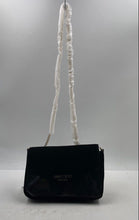 Load image into Gallery viewer, Jimmy Choo Parfums Womens Black Chain Strap Flap Over Crossbody Bag With Tags
