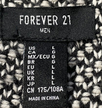 Load image into Gallery viewer, Forever 21 Mens Black And Off White Abstract Print Cardigan Sweater Size L
