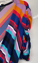 Load image into Gallery viewer, New York &amp; Company Womens Multicolor Striped Tie Waist Wrap Dress Sz XL With Tag
