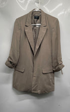 Load image into Gallery viewer, Tahari Womens Brown Long Sleeve Notch Lapel Collar Open Front Blazer Size S

