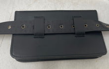 Load image into Gallery viewer, DKNY Womens Black Leather Adjustable Strap Flap Belt Bag &amp; Fanny Pack
