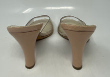 Load image into Gallery viewer, Authentic Moschino Womens White Pink Peep Toe Slip-On Heels Size EUR 36 Damaged
