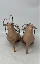 Load image into Gallery viewer, Coach Womens Kira Beige Leather Lace-Up Stiletto Heel Strappy Sandals Size 5B
