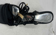 Load image into Gallery viewer, JLO By Jennifer Lopez Womens Frina Black Ankle Tie High Strappy Heels Size 9.5M
