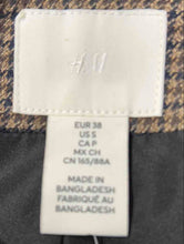 Load image into Gallery viewer, H&amp;M Womens Brown Plaid Back Vented Single Breasted Six-Button Vest Size S W/ Tag
