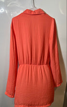 Load image into Gallery viewer, Free People Womens Orange Long Sleeve Classic Notch Lapel Mini Dress Size Medium
