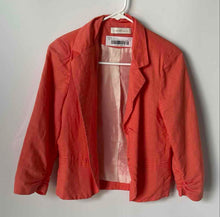 Load image into Gallery viewer, My Bajee Collection Womens Orange Long Sleeve Notch Lapel Blazer Jacket Size L
