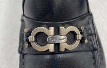 Load image into Gallery viewer, Authentic Salvatore Ferragamo Mens David Black Leather Loafer Shoes Sz 9 Damaged
