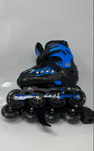Load image into Gallery viewer, M-Gro Kids Blue And Black Illuminating Wheels Adjustable Inline Skates Size 1-5
