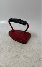 Load image into Gallery viewer, Antique Ober Manufacturing Co. Red Black Cast Iron Handled Flatiron Collectible
