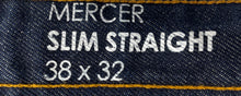 Load image into Gallery viewer, Sean John Mens Mercer Blue Denim Button Front Slim Fit Straight Leg Jeans 38X32
