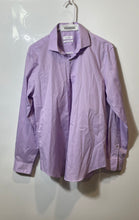 Load image into Gallery viewer, Calvin Klein Mens Purple Long Sleeve Extreme Slim Stretch Dress Shirt Size M
