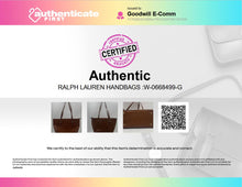Load image into Gallery viewer, Authentic Lauren Ralph Lauren Womens Brown Leather Double Handle Tote Handbag
