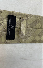 Load image into Gallery viewer, Valerio Garati Mens Gold-Tone Check Adjustable Formal Pointed Tie One Size
