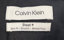 Load image into Gallery viewer, Calvin Klein Mens Black Steel+ Slim Fit Stretch Dress Shirt Size S 14.5 32/33
