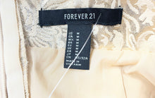 Load image into Gallery viewer, Forever 21 Womens Beige Floral Print Back-Zip Strapless Mini Dress Size M
