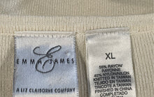 Load image into Gallery viewer, Emma James Womens White Black Short Sleeve Square Neck Blouse Top Size XL
