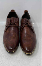 Load image into Gallery viewer, Unbranded Mens Brown Leather Lace-Up Low Top Oxford Dress Shoes Size EUR 47
