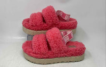 Load image into Gallery viewer, UGG Womens Oh Fluffita Pink Round Open Toe Slip-On Elastic Strap Slide Sandals 8
