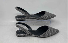 Load image into Gallery viewer, Alfani Womens Ryann Black White Animal Print Pointed Toe Slingback Flats Size 8M

