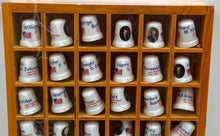 Load image into Gallery viewer, 42-Pieces U.S. Presidential Thimble Collection Housed In A Wooden Display Case
