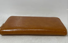 Load image into Gallery viewer, Womens Brown Leather Continental Multiple Compartments Zip-Around Wallet

