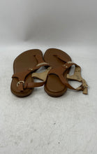 Load image into Gallery viewer, Michael Kors Womens Brown Leather Flat Thong Sandals Size 6.5M
