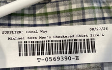 Load image into Gallery viewer, Michael Kors Mens Multicolor Checkered Long Sleeve Button-Up Shirt Size Large
