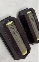 Load image into Gallery viewer, Sheridan Silver Co. 2-Piece Silver-Tone Brown American Victorian Shoe Brushes
