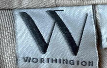 Load image into Gallery viewer, Worthington Womens Beige Flat Front Pockets Straight Leg Dress Pants Sz 14 W/Tag
