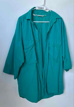 Load image into Gallery viewer, Columbia Mens Green Cotton Short Sleeve Collared Utility Button-Up Shirt Size L
