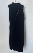 Load image into Gallery viewer, H&amp;M Womens Black Sleeveless Side Slit Mock Neck Bodycon Dress Size 12
