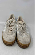 Load image into Gallery viewer, Adidas Kids Gazelle Bold Beige Blue Low Top Lace-Up Sneaker Shoes Size 5
