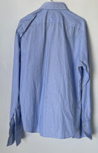 Load image into Gallery viewer, Pink Thomas Pink Mens Blue White Striped Slim Fit Dress Shirt Size 16.5
