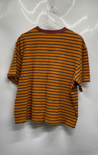 Load image into Gallery viewer, BDG Womens Brown Striped Cotton Short Sleeve Crew Neck Pullover T-Shirt Size S
