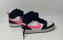 Load image into Gallery viewer, Nike Girls Court Borough Mid 2 CD7782-005 Black Pink White Sneaker Shoes Size 6Y
