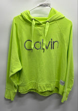 Load image into Gallery viewer, Calvin Klein Performance Womens Green Long Raglan Sleeve Pullover Hoodie Size L

