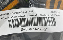 Load image into Gallery viewer, Wilson A500 Black Leather All Positions Right Hand Throw Baseball Glove
