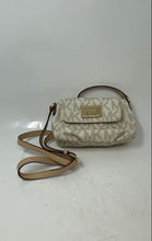 Load image into Gallery viewer, Michael Kors Womens Beige Brown Signature Print Leather Flap Over Crossbody Bag

