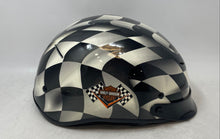 Load image into Gallery viewer, Harley-Davidson Unisex Adults Black White Check Motorcycle Helmet Size XS
