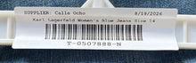 Load image into Gallery viewer, Karl Lagerfeld Womens Blue Medium Wash Pockets Denim Straight Leg Jeans Size 14
