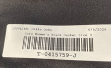 Load image into Gallery viewer, Zara Womens Black Long Sleeve Drawstring Waist Full-Zip Jacket Size Small
