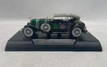 Load image into Gallery viewer, Signature Models Green Gray 1934 Duesenberg Diecast Model Car
