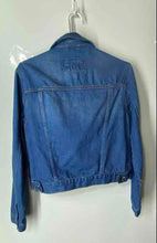 Load image into Gallery viewer, Forever 21 Womens Blue Long Sleeve Collared Pockets Denim Jacket Size Small
